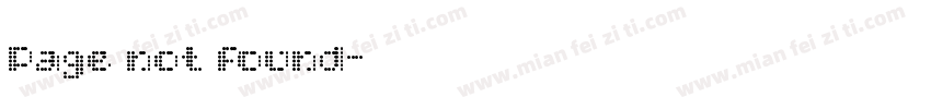 Page not found字体转换